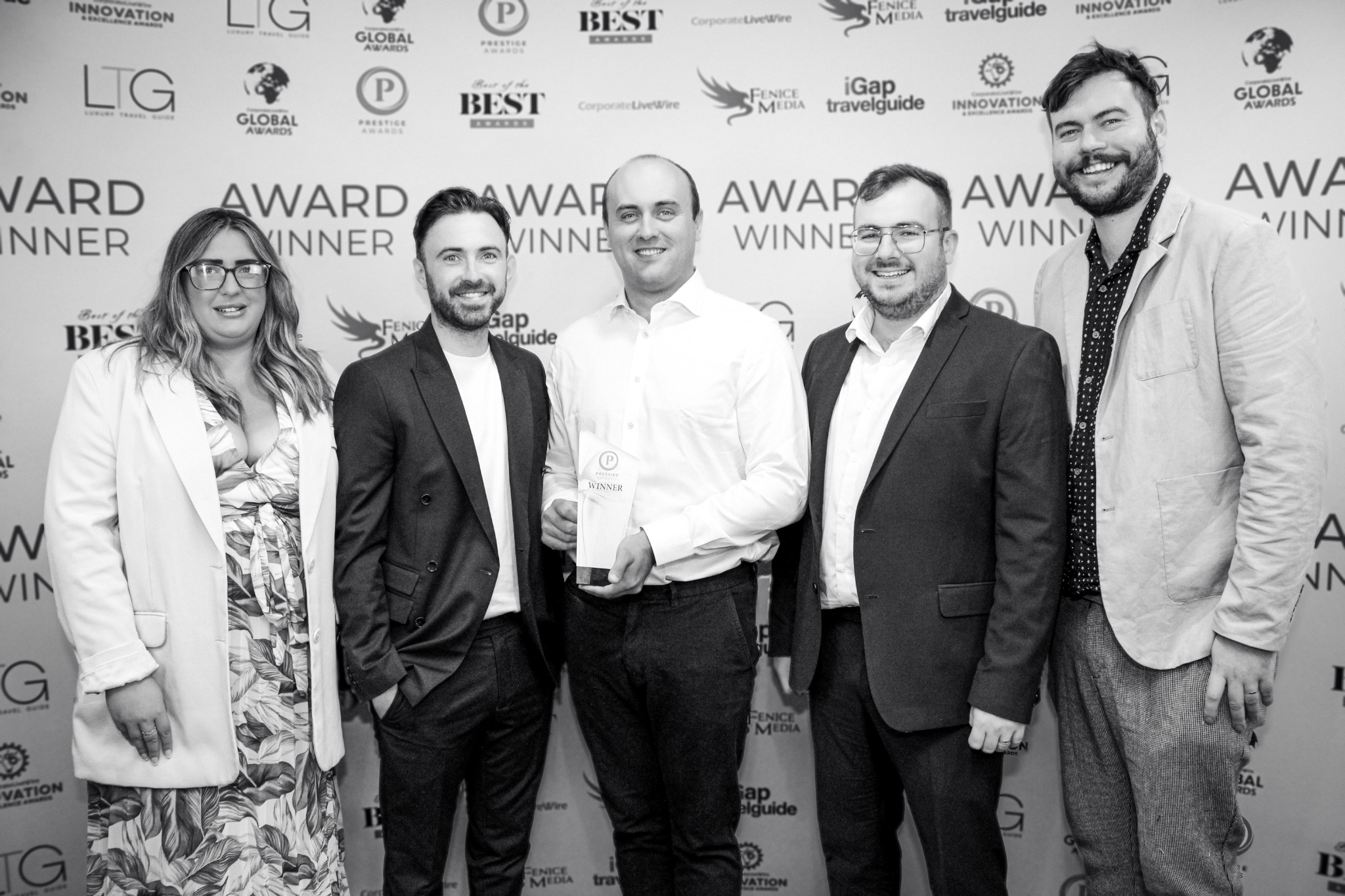 The Digital Cogs team together at an awards event
